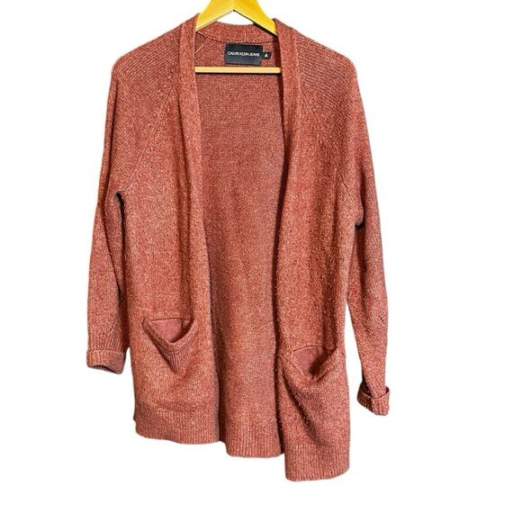 Calvin Klein Women’s Cardigan Sweater - Size Medium Rose color - Picture 2 of 4